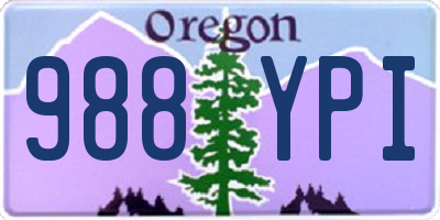 OR license plate 988YPI