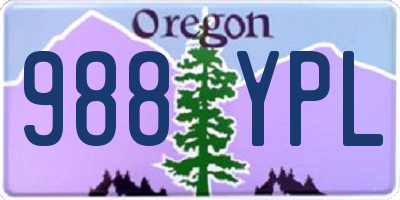 OR license plate 988YPL