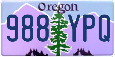 OR license plate 988YPQ