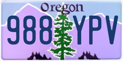 OR license plate 988YPV