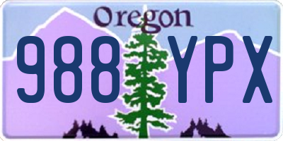 OR license plate 988YPX