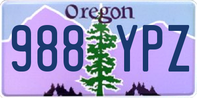 OR license plate 988YPZ