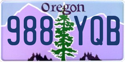 OR license plate 988YQB