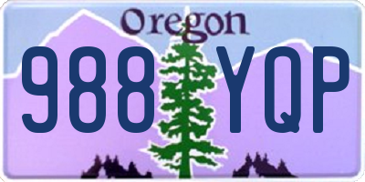 OR license plate 988YQP