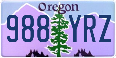 OR license plate 988YRZ