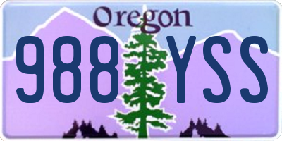 OR license plate 988YSS