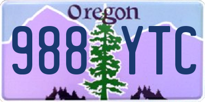 OR license plate 988YTC