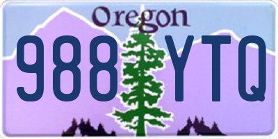 OR license plate 988YTQ