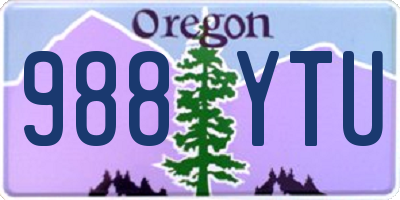 OR license plate 988YTU