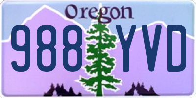 OR license plate 988YVD