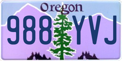 OR license plate 988YVJ