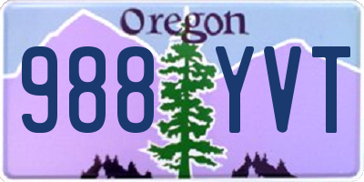 OR license plate 988YVT