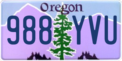 OR license plate 988YVU