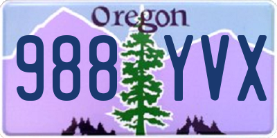 OR license plate 988YVX