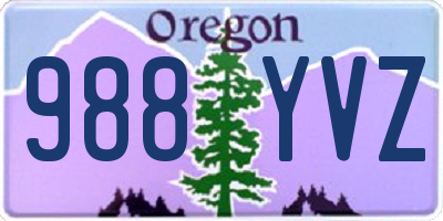 OR license plate 988YVZ