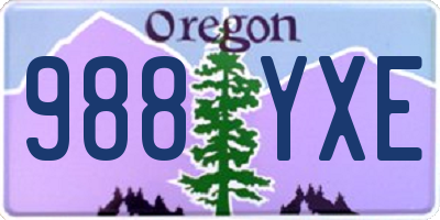 OR license plate 988YXE