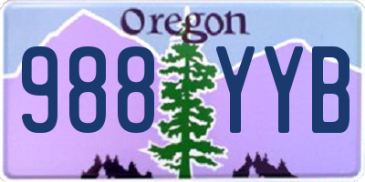 OR license plate 988YYB