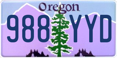 OR license plate 988YYD