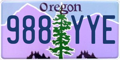 OR license plate 988YYE