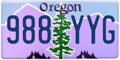 OR license plate 988YYG