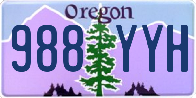 OR license plate 988YYH