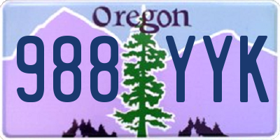 OR license plate 988YYK