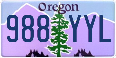 OR license plate 988YYL