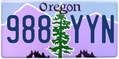 OR license plate 988YYN