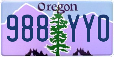 OR license plate 988YYO