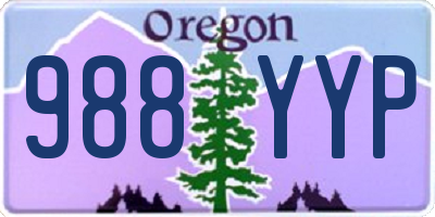 OR license plate 988YYP