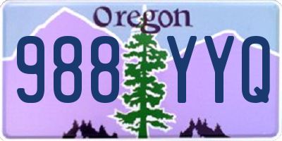 OR license plate 988YYQ