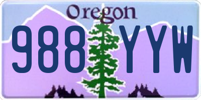 OR license plate 988YYW
