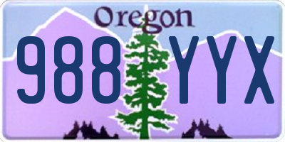 OR license plate 988YYX