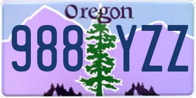 OR license plate 988YZZ