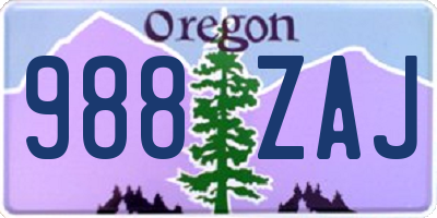 OR license plate 988ZAJ