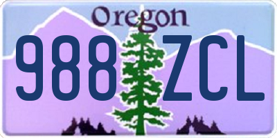 OR license plate 988ZCL