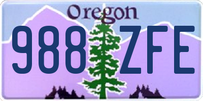 OR license plate 988ZFE