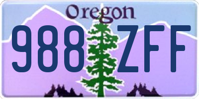 OR license plate 988ZFF