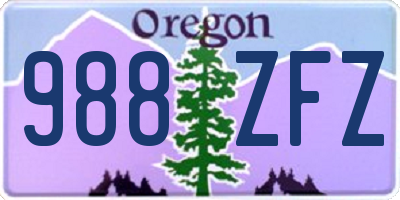 OR license plate 988ZFZ