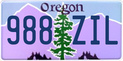 OR license plate 988ZIL