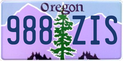 OR license plate 988ZIS