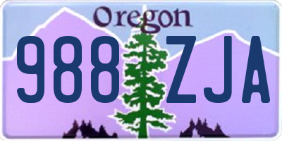 OR license plate 988ZJA