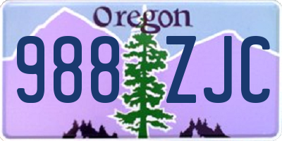 OR license plate 988ZJC