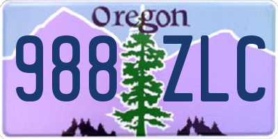 OR license plate 988ZLC