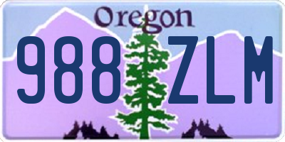 OR license plate 988ZLM