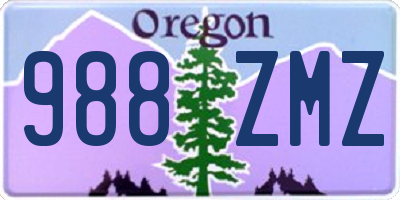 OR license plate 988ZMZ