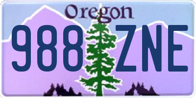 OR license plate 988ZNE