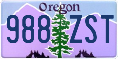 OR license plate 988ZST