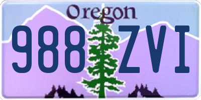 OR license plate 988ZVI