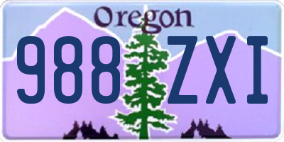 OR license plate 988ZXI